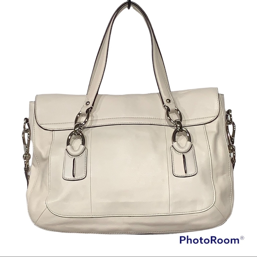 Coach Kristen Satchel Bag Classic Quiet Luxury Timeless Design Bone - Picture 5 of 15